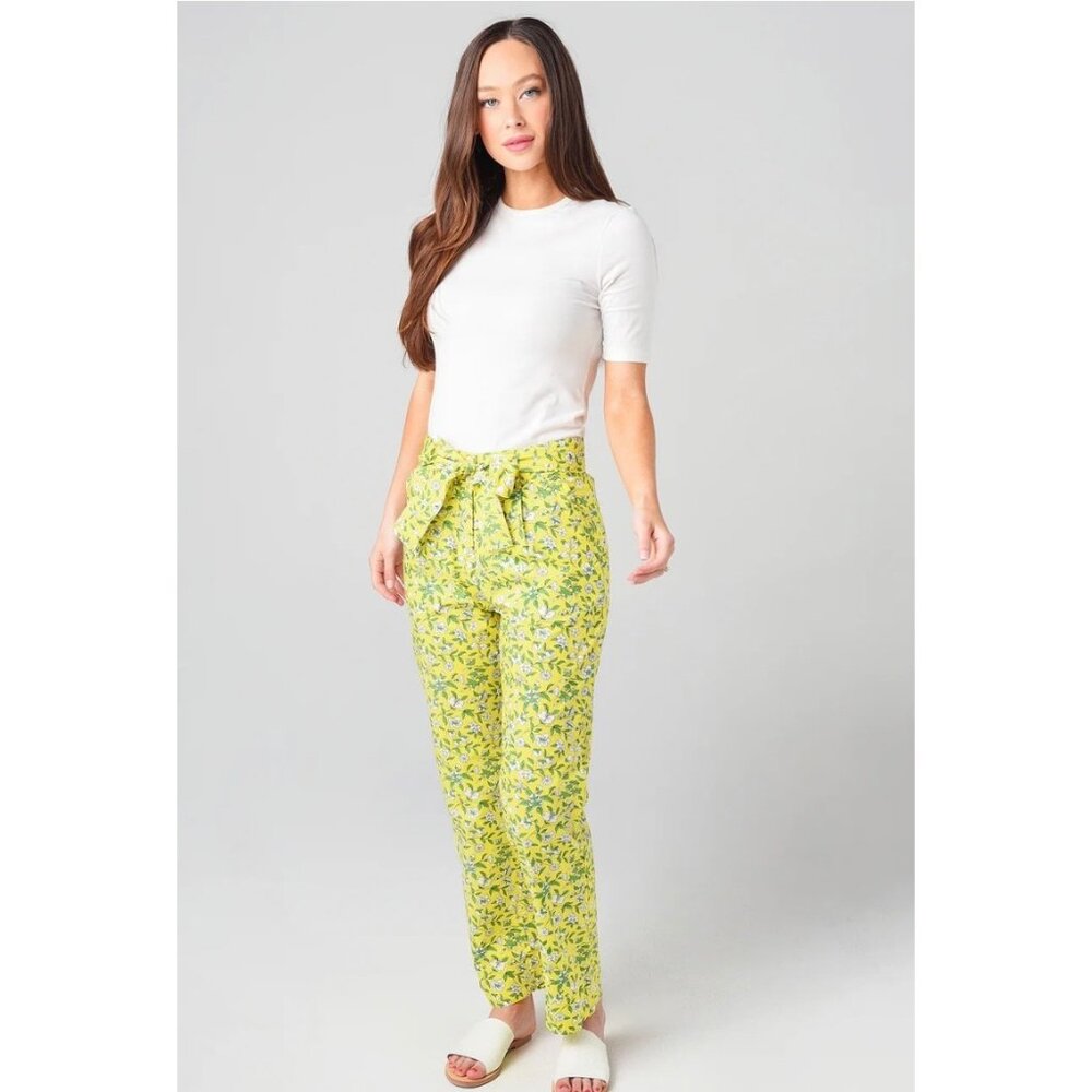 BANJANAN Women's Violet yellow floral Pant NWT Small